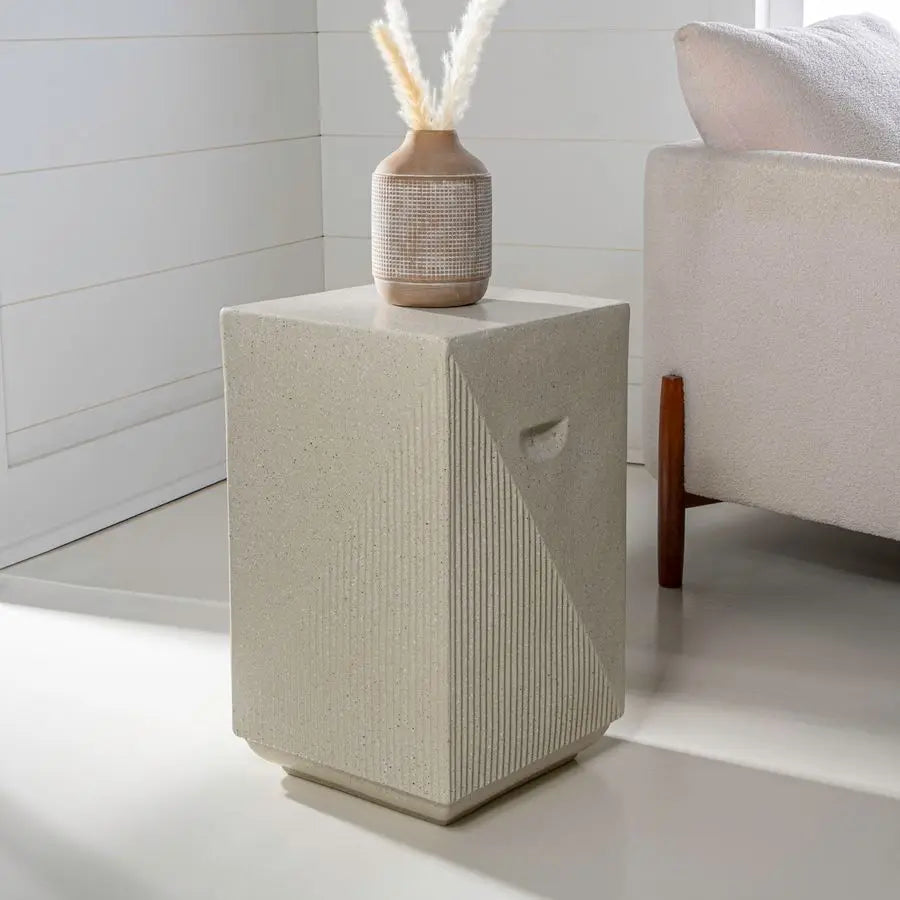 Adrian Contemporary Minimalist Square Indoor Outdoor Accent Table