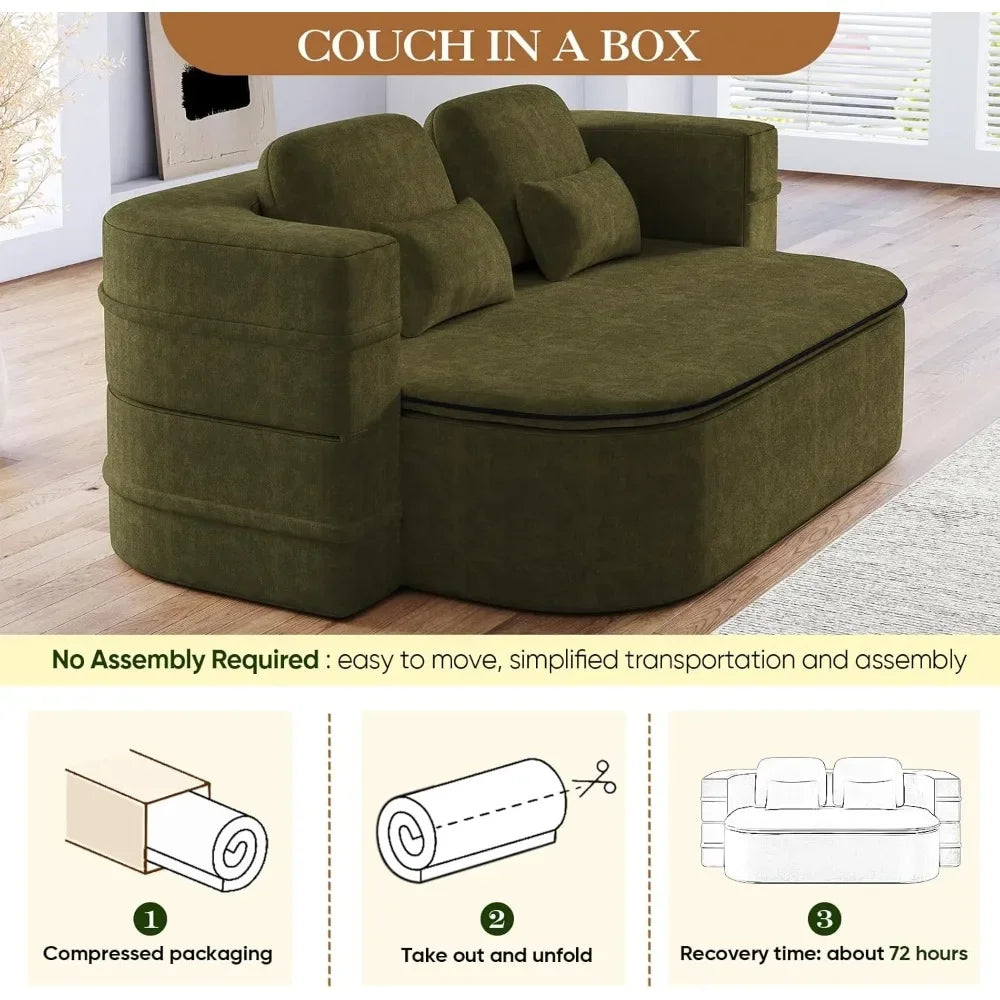 Convertible Sleeper Sofa Bed Futon Couch Folding Chenille Modern