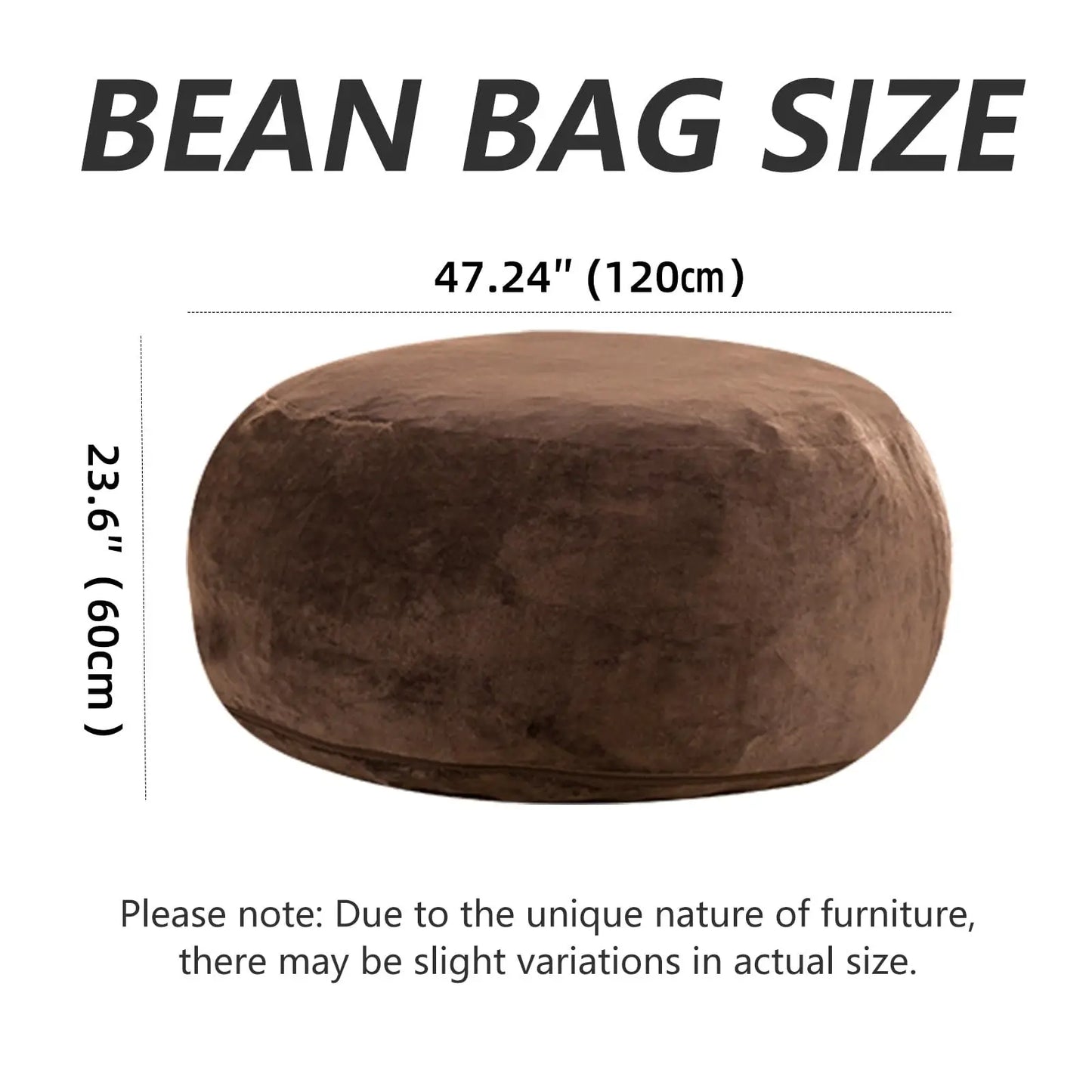 Memory Foam Bean Bag Chair With Soft Microfiber Cover