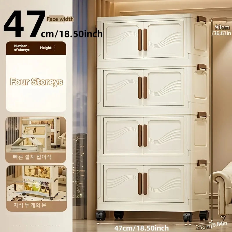 Foldable Storage Box With Clear Door For Home Organization