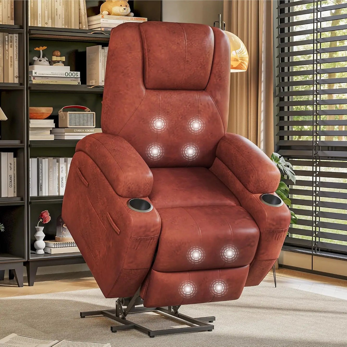 Power Lift Recliner Chair For Elderly With Cup Holders