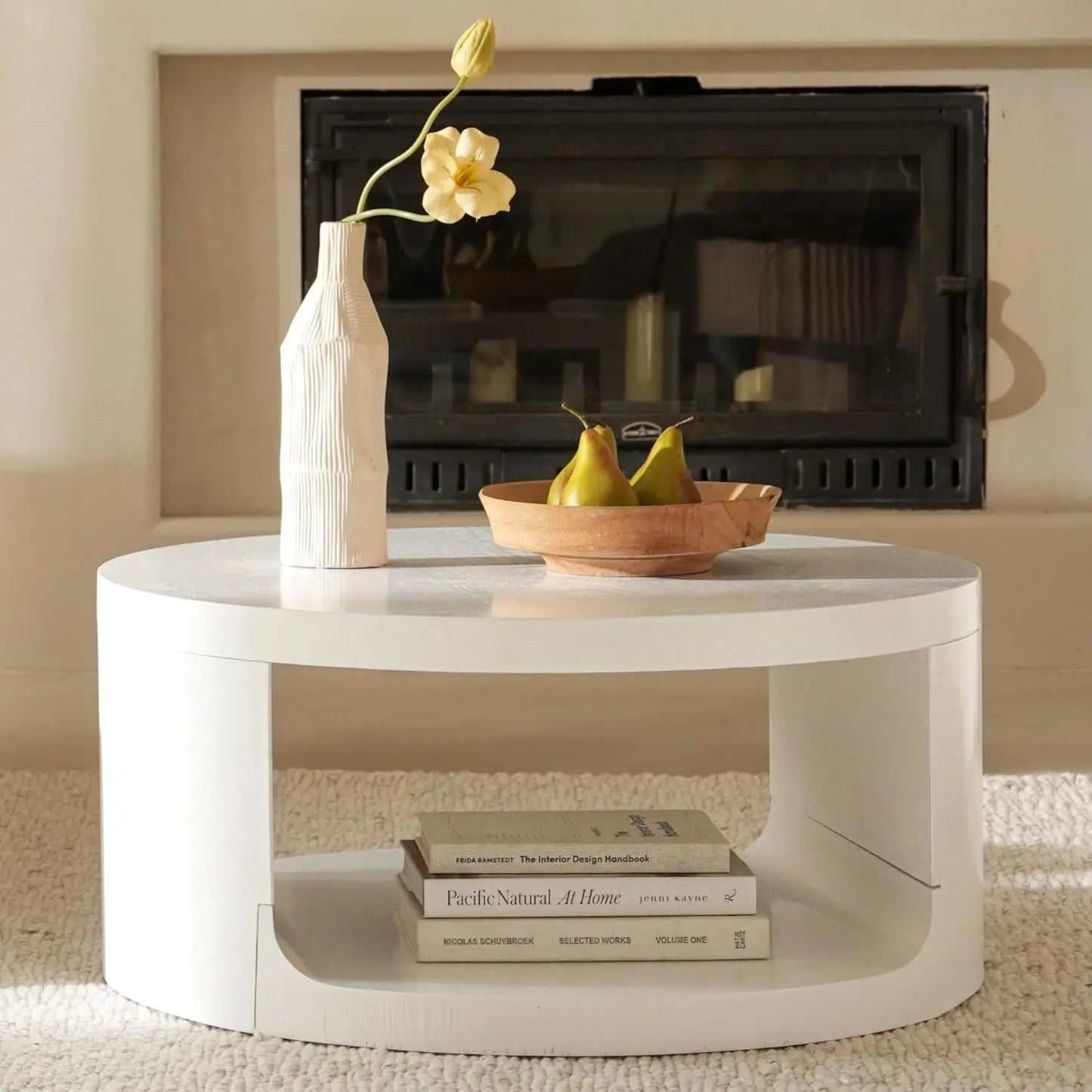 Coffee Table With Storage Two Tier Circle Wood Center Tables