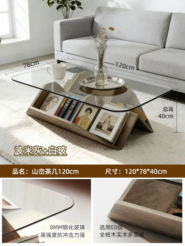 DUTRIEUX Modern Minimalist Wood Coffee Table For Living Room