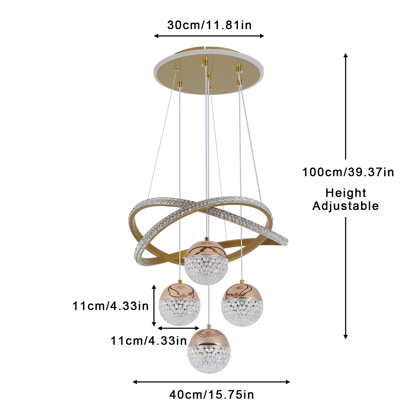 GreeLustr Modern LED Chandelier Nordic Living Room Lighting