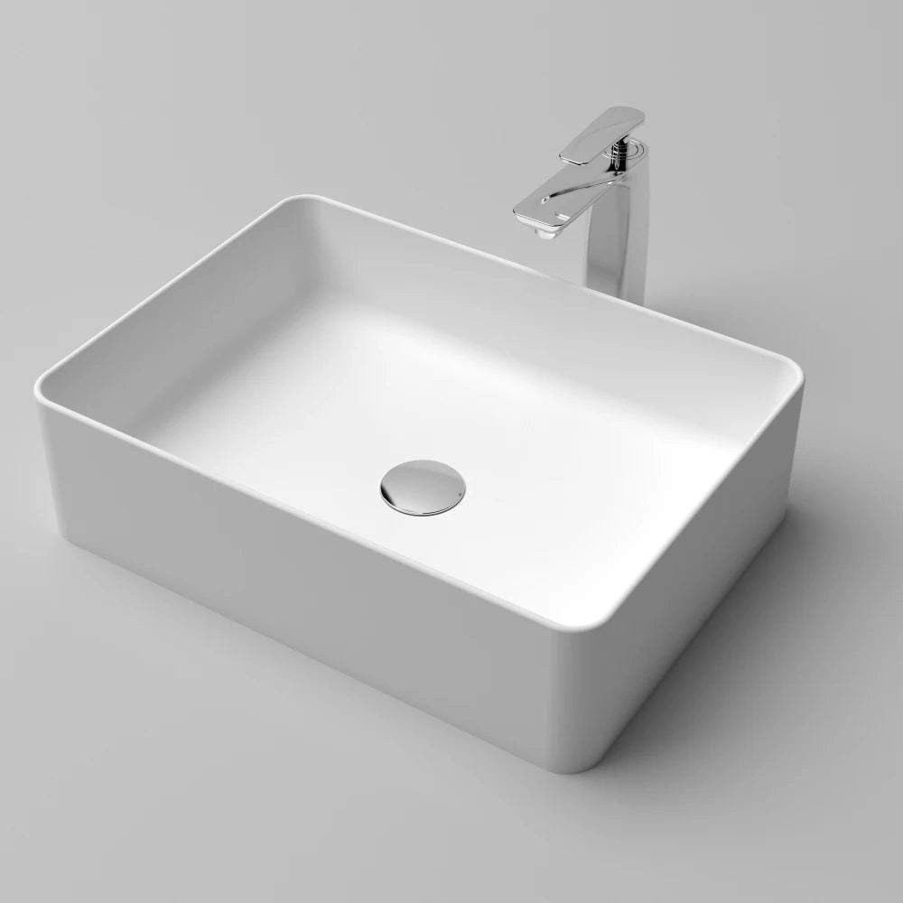 LWO Solid Surface Vessel Sink With Matte Finish For Bathroom
