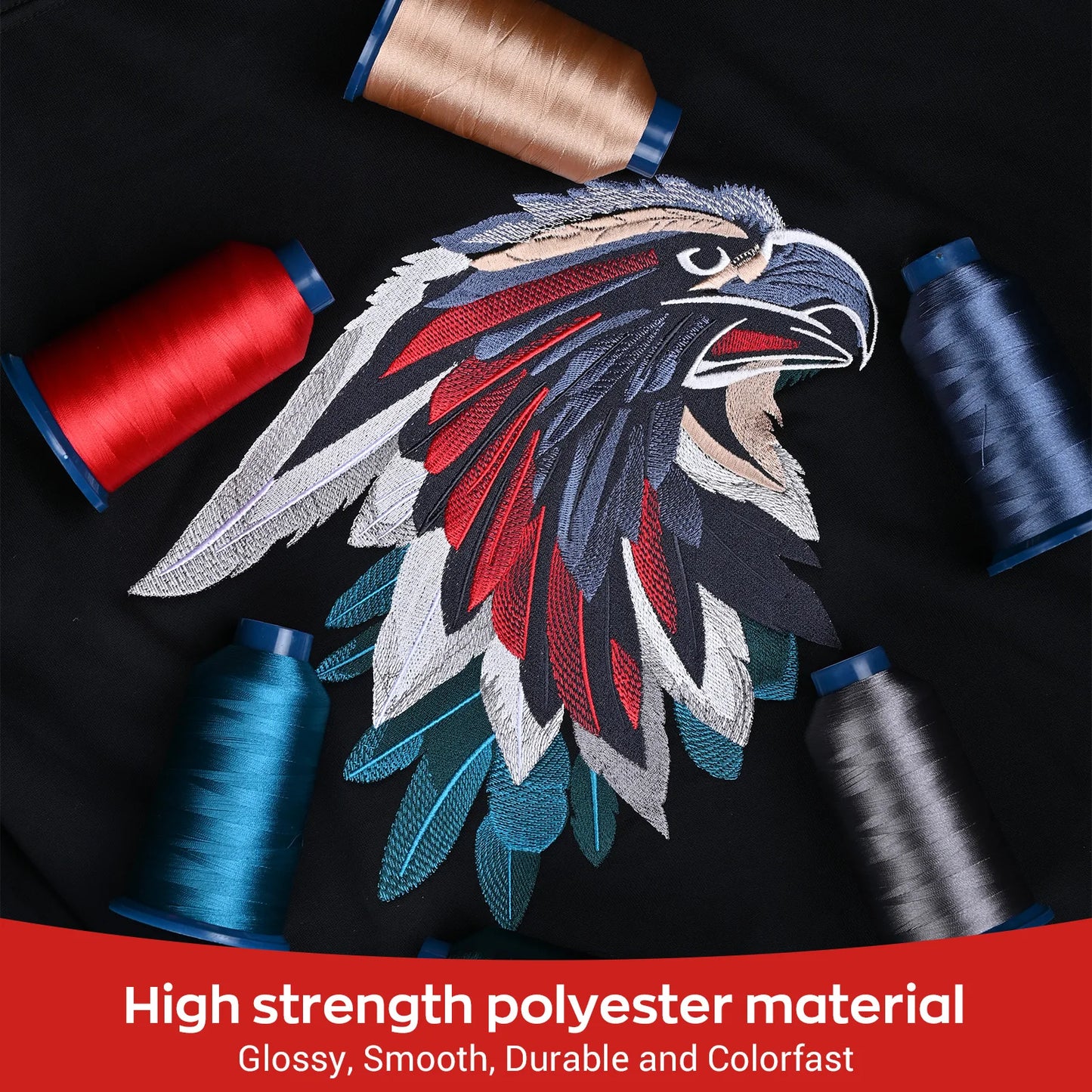 Polyester Embroidery Thread Kit 100 Spools for Machines