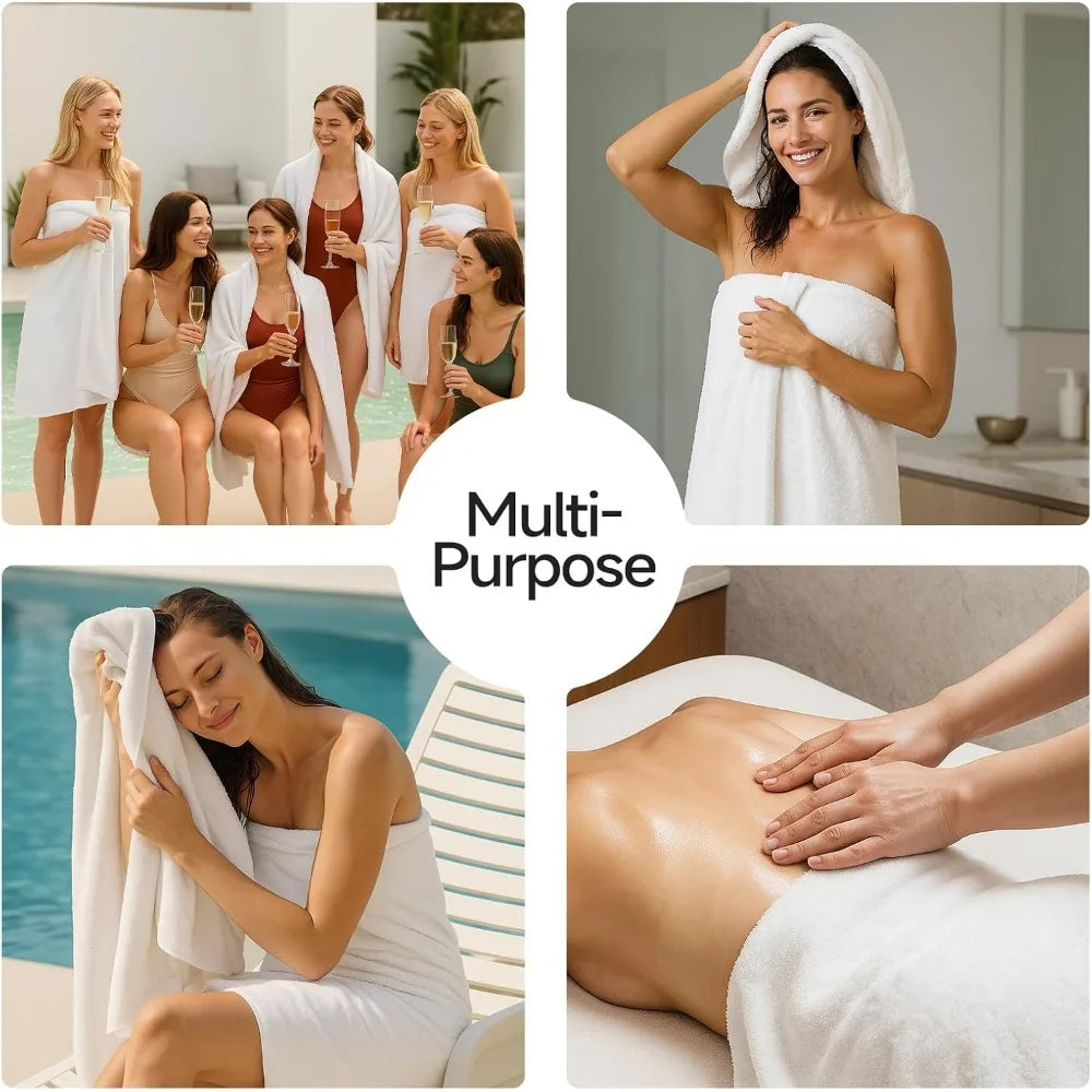 Ultra Plush Bath Towel Set Premium Thick Cotton For Home