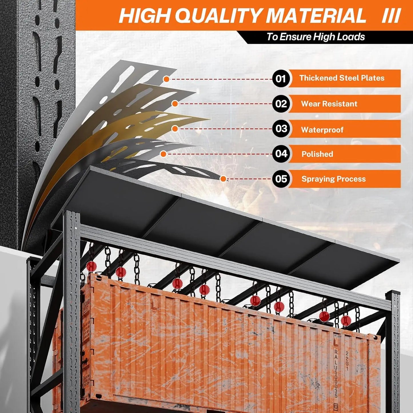 Garage Shelving Units Heavy Duty Metal Adjustable Storage Shelves