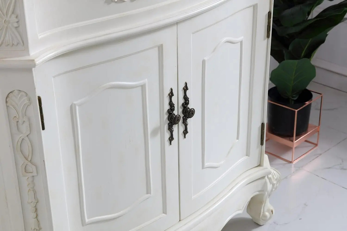 Bathroom Vanity With Engineered Marble Top And Soft Close Drawers