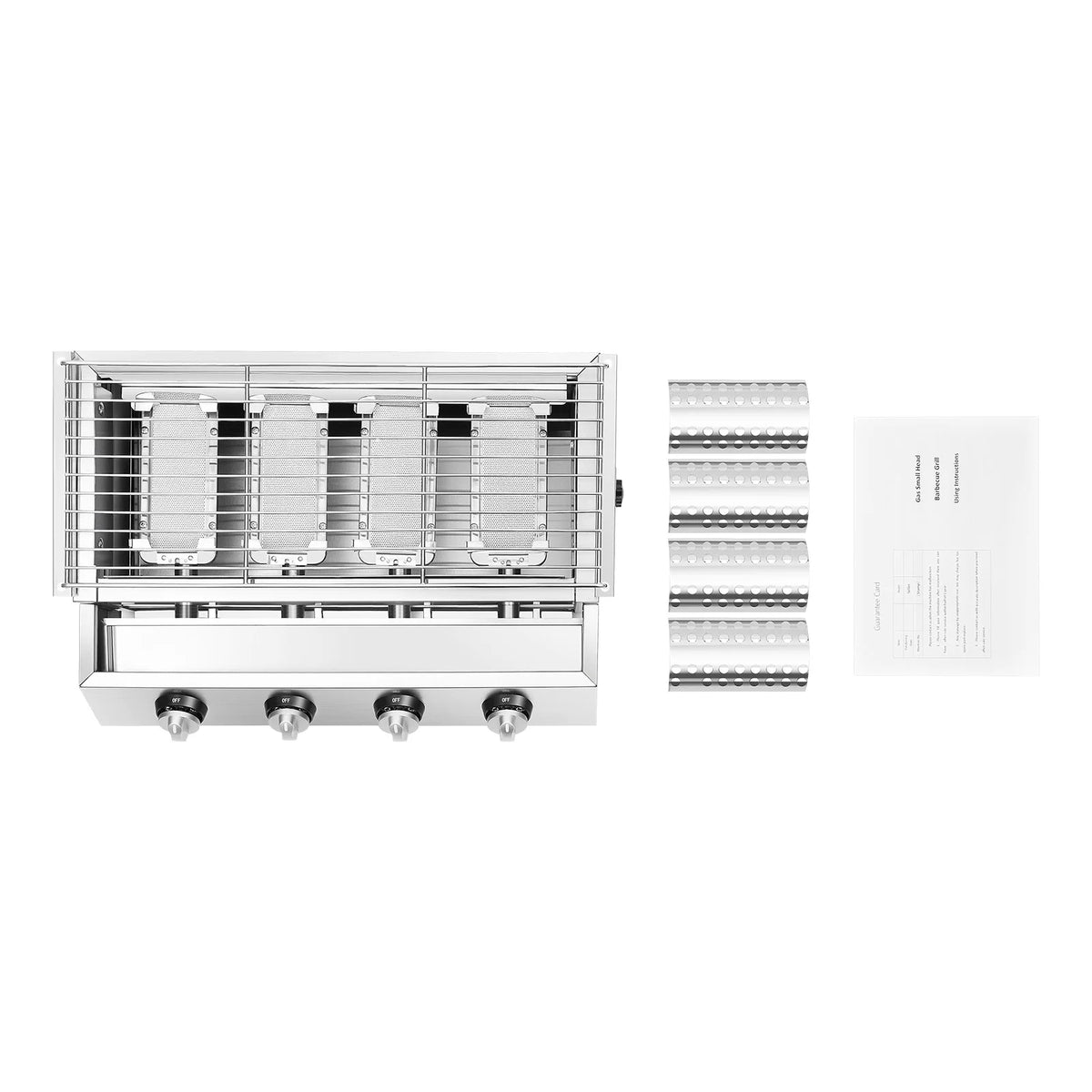 Portable Four Burner Stainless Steel Gas Grill For Camping