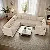 Modular U Shaped Sectional Sofa With Chaise Plush Corduroy
