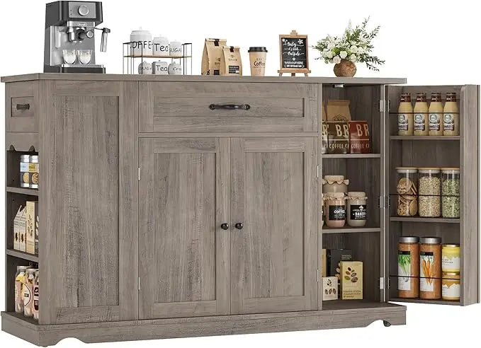 Guangbai Kitchen Island Cart With Storage On Wheels 2 Drawers