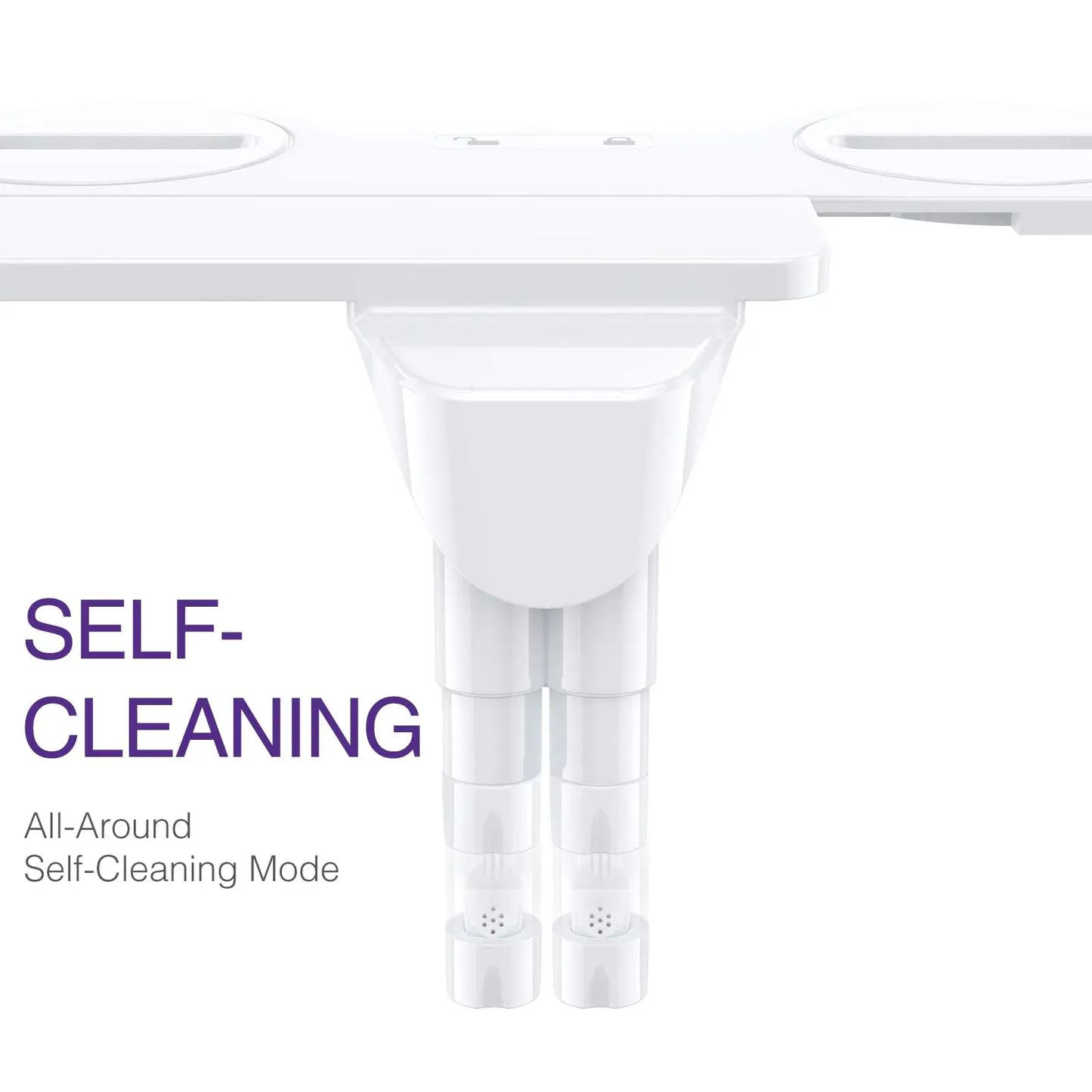 Ultra Slim Non Electric Bidet Attachment Dual Nozzle Adjustable Pressure