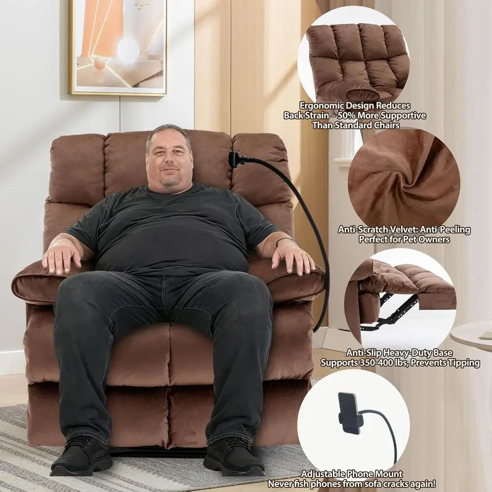 UKMJ Heavy Duty Recliner Chair For 400 Lbs Maximum Capacity