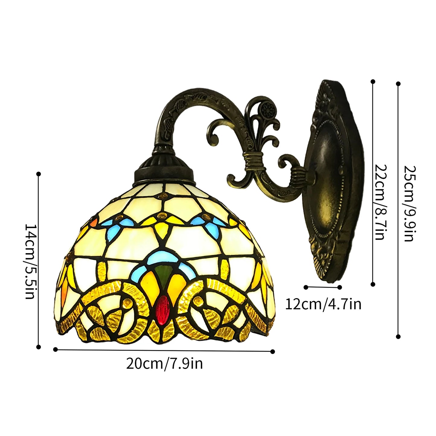 Vintage Dome Wall Lamp For Living Room And Staircase