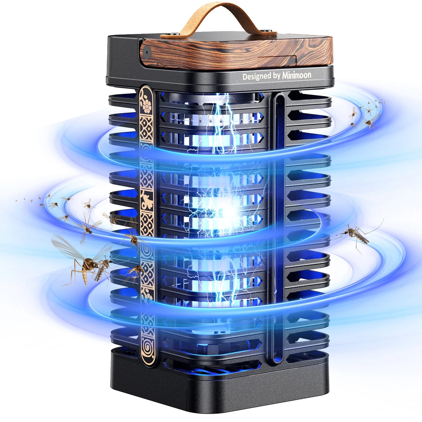 Minimoon Dual LED Bug Zapper 4200V Outdoor Insect Trap