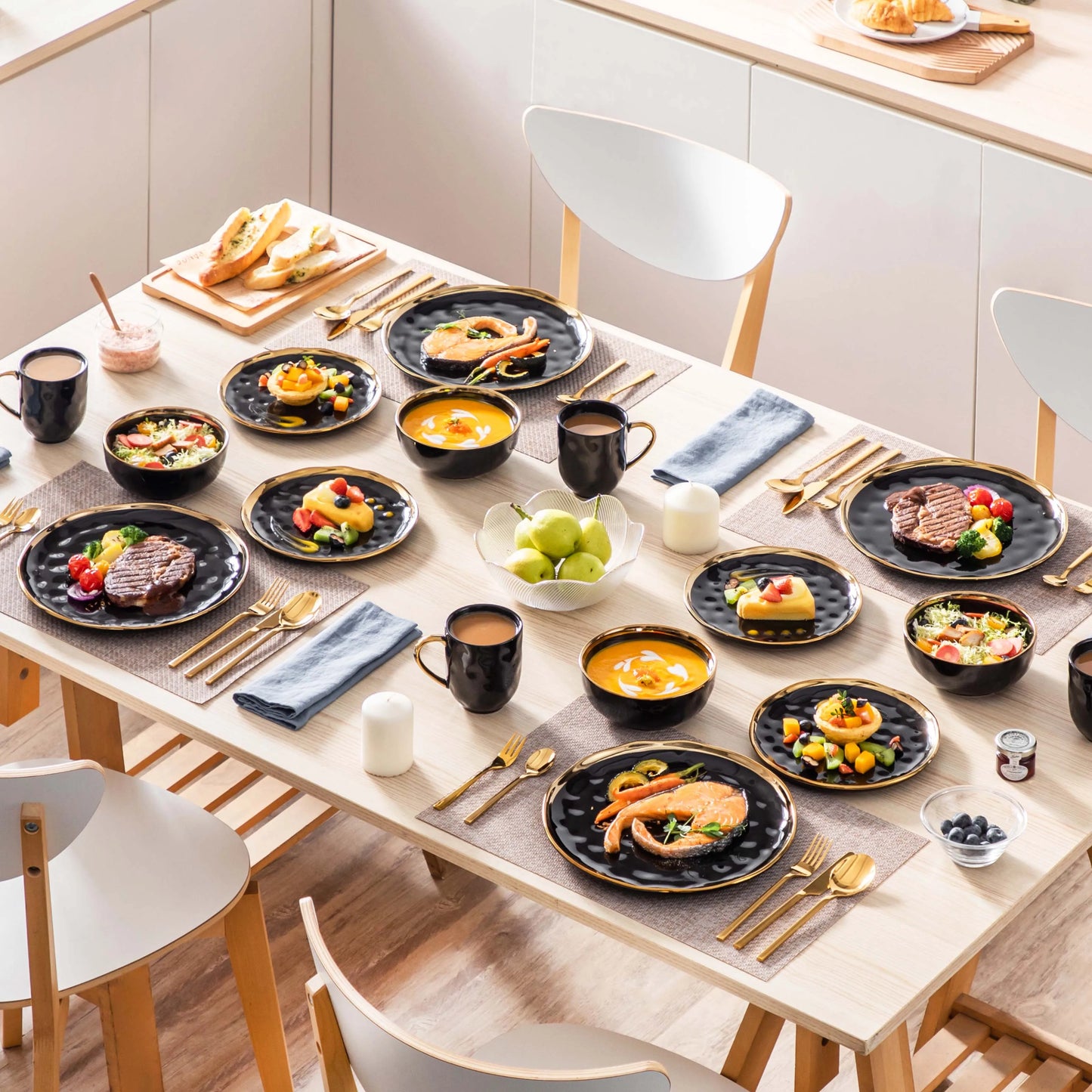 MALACASA Porcelain Dinnerware Set Tableware Collection
