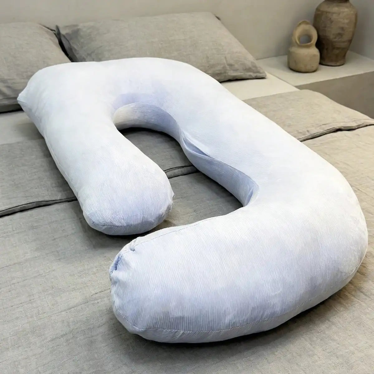 U Shaped Full Body Pillow For Adults With Detachable Pillowcase