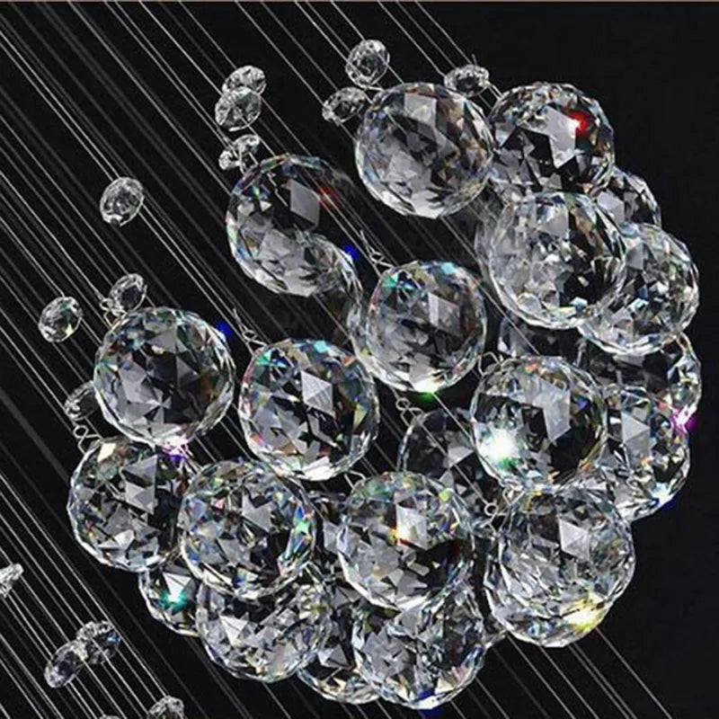 Modern Stainless Steel Crystal LED Ceiling Chandelier For Home