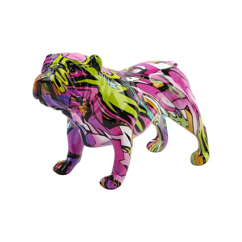 FLYuechun Ranan Resin Bulldog Ornament Home Decor Modern Crafts