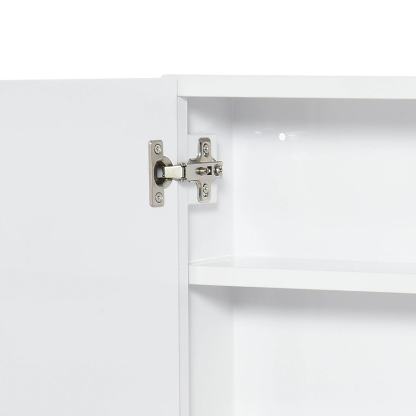 Kleankin Bathroom Mirrored Cabinet Wall Mounted Medicine Cabinet With Doors