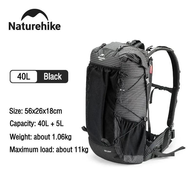 Naturehike Waterproof Mountain Backpack For Hiking And Travel Rain Cover