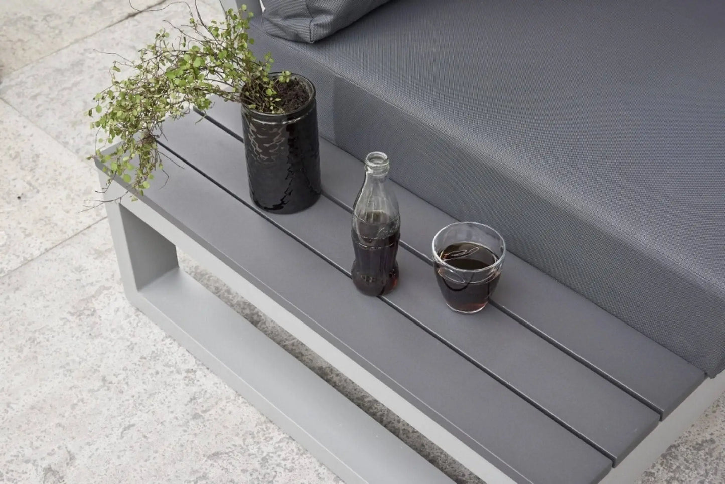 Luxury Aluminum L Shape Corner Garden Sofa Set for Outdoor Patio