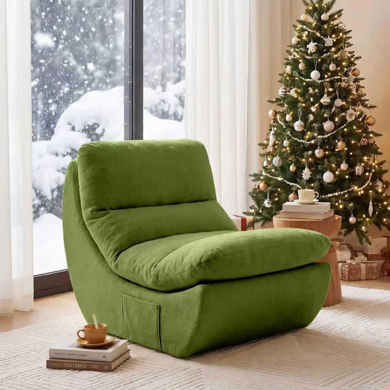 HUANZHUANG Comfy Reading Chair For Adults Modular Bean Bag Chair