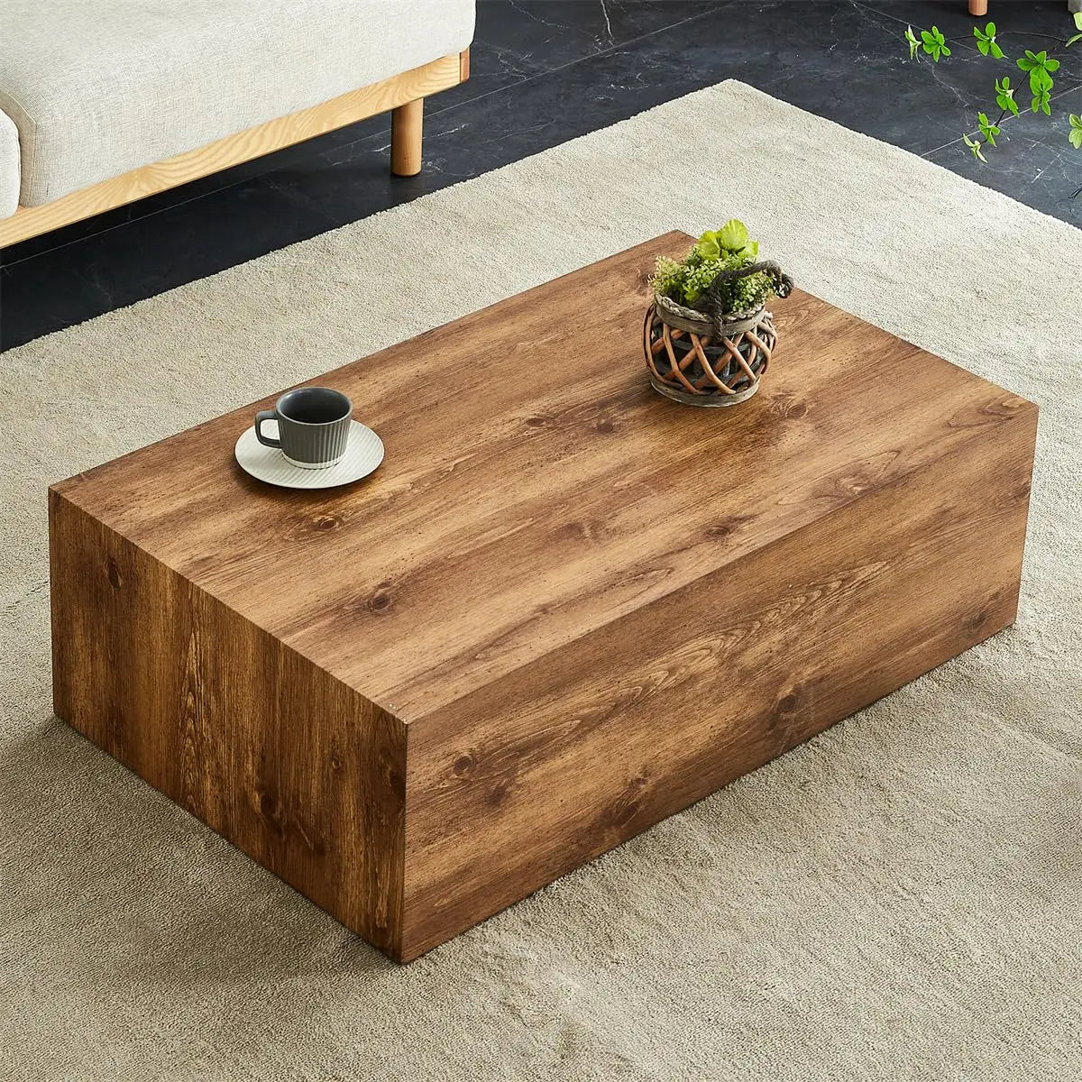 Minimalist Modern Faux Marble Coffee Table
