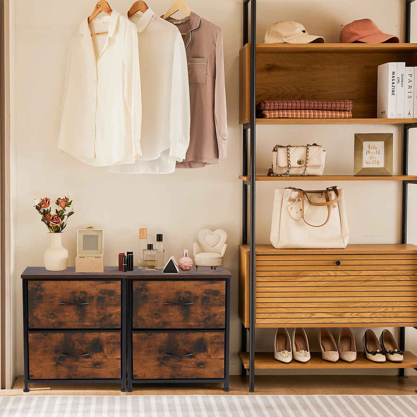 MCQ Fabric Drawer Set For Living Room Cabinet Organizer