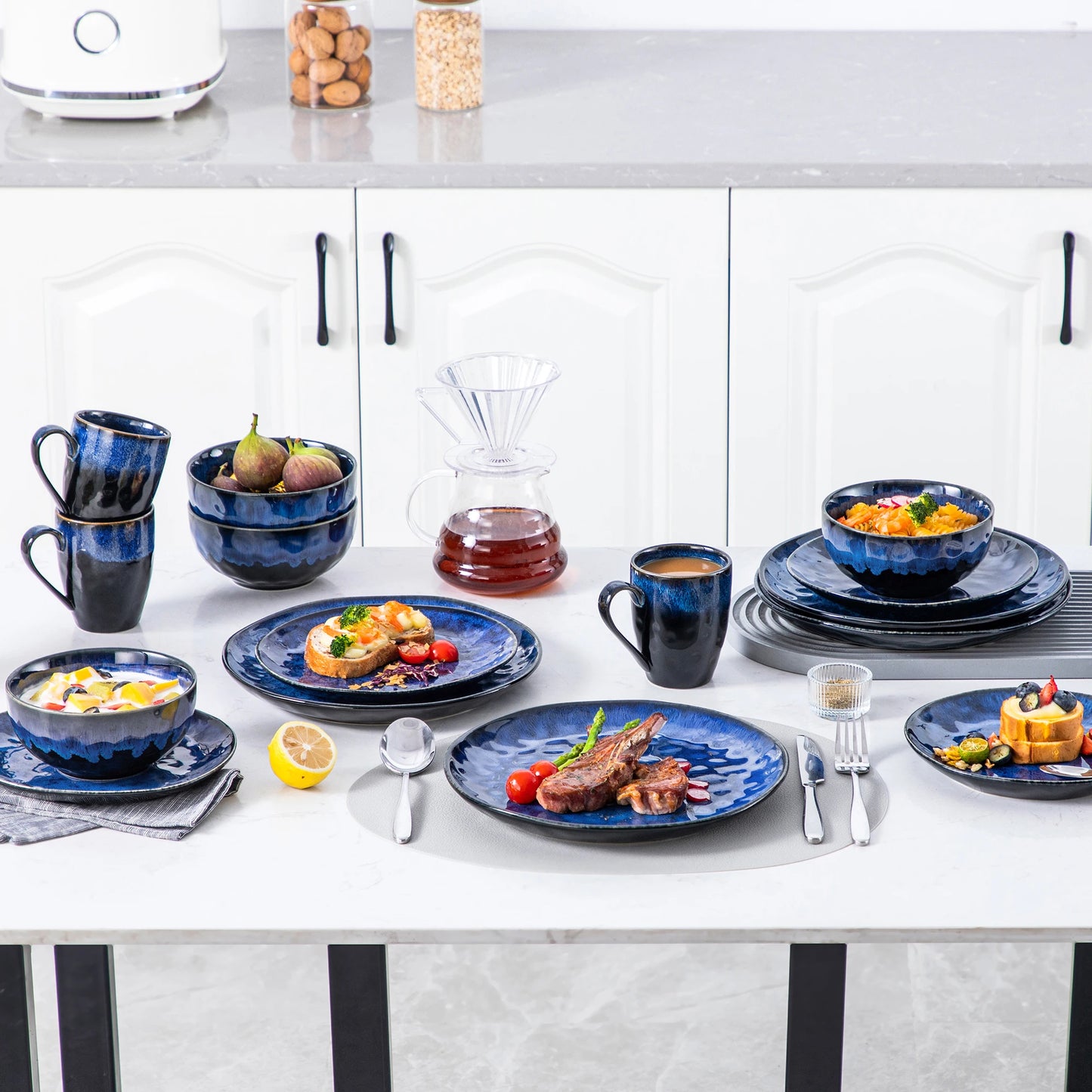 Malacasa Starry Dinnerware Set Service For Four