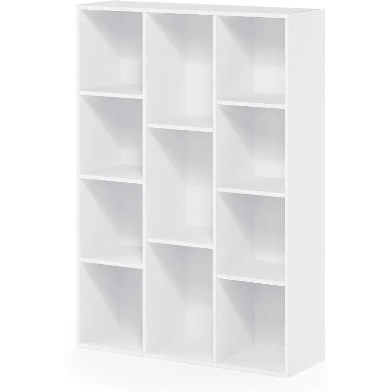 LUDER Bookshelf Reversible Bookcase For Living Room And Office