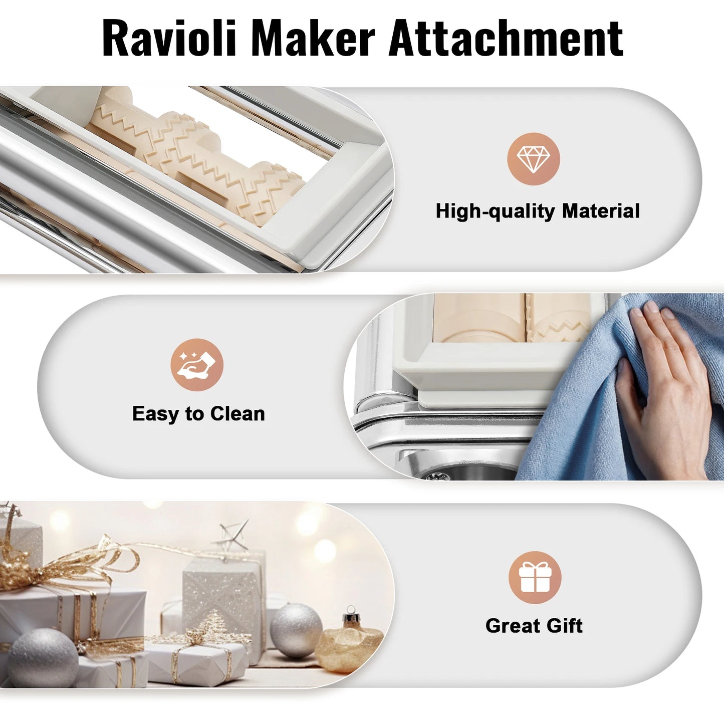 Stainless Steel Manual Ravioli Maker For Perfect Dumplings