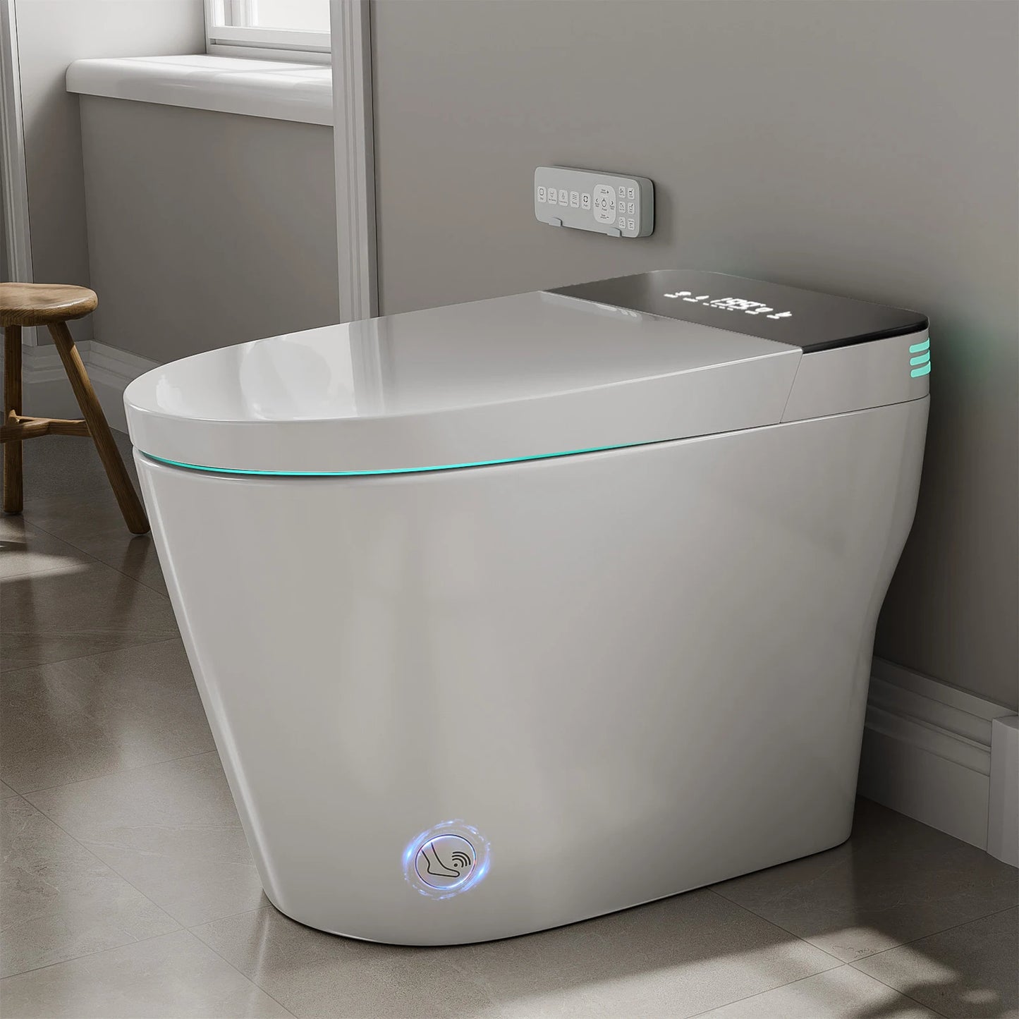 Smart Toilet Bidet Auto Open Close Dual Flush Heated Seat