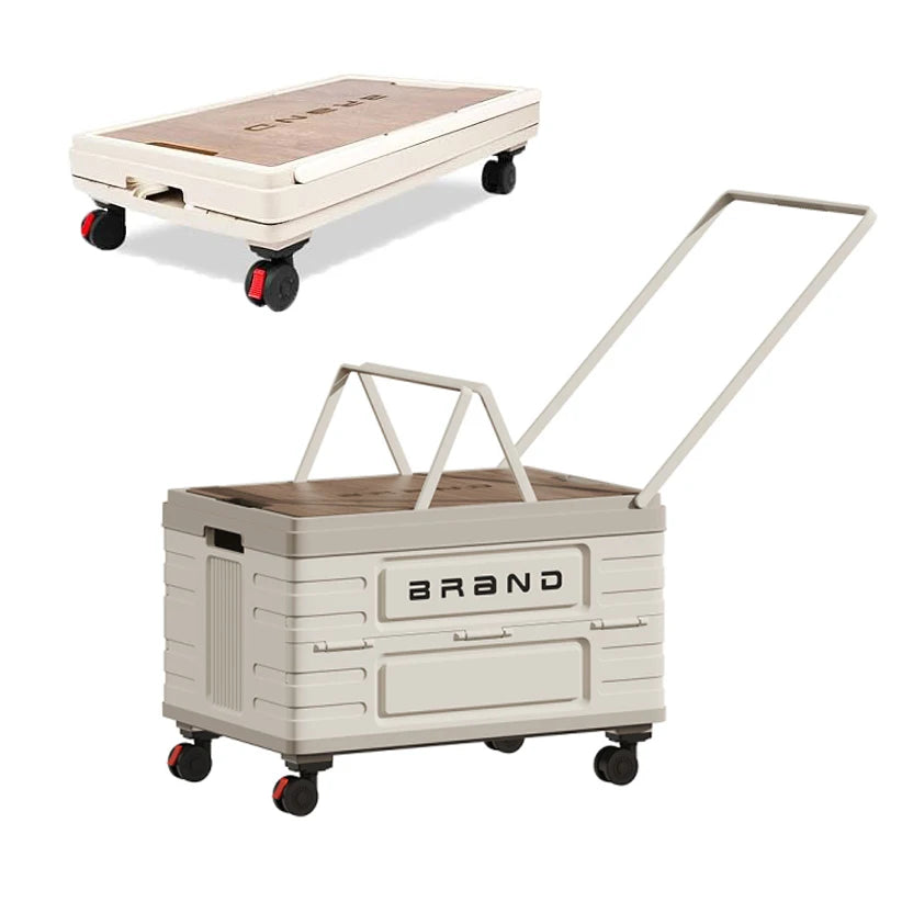 360 Degree Rotating Foldable Storage Cart Heavy Duty With Silent Wheels
