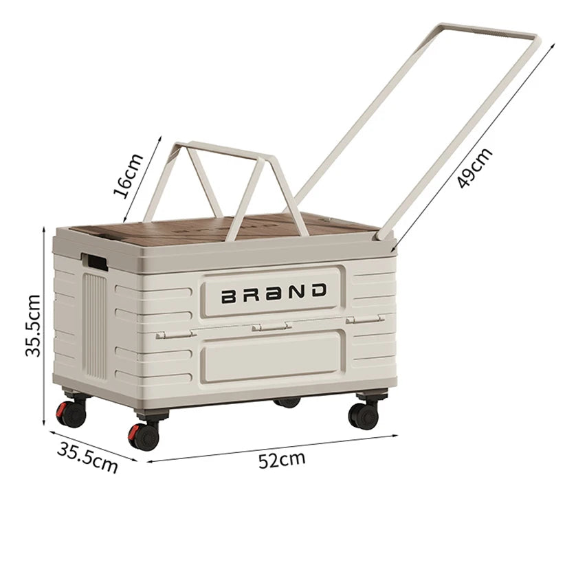 360 Degree Rotating Foldable Storage Cart Heavy Duty With Silent Wheels