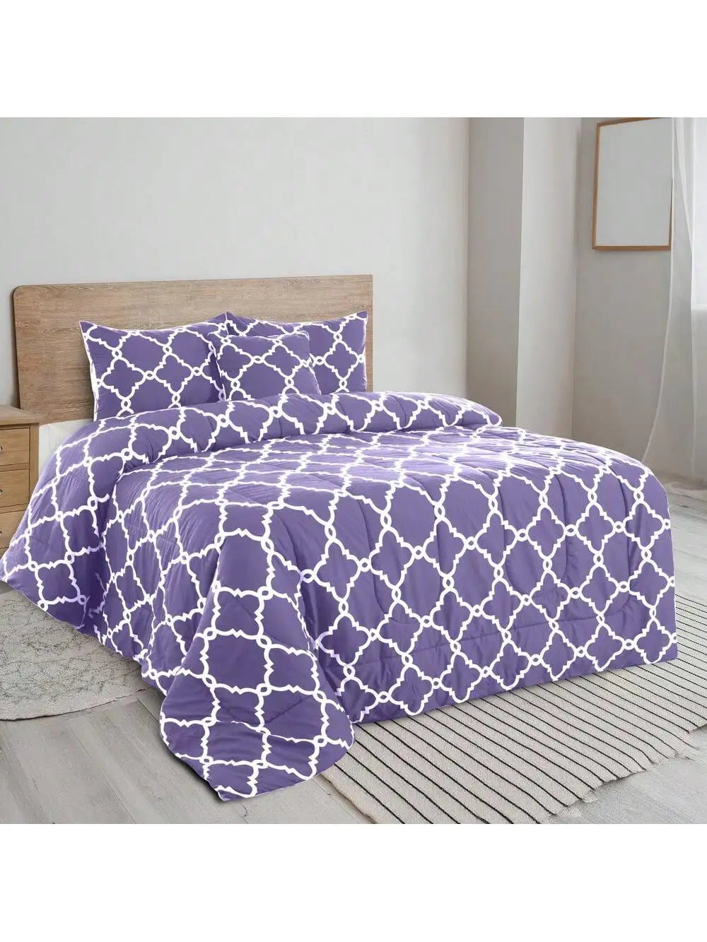 LDC Lux Decor Collection Reversible 5 Piece Comforter Set Bedding