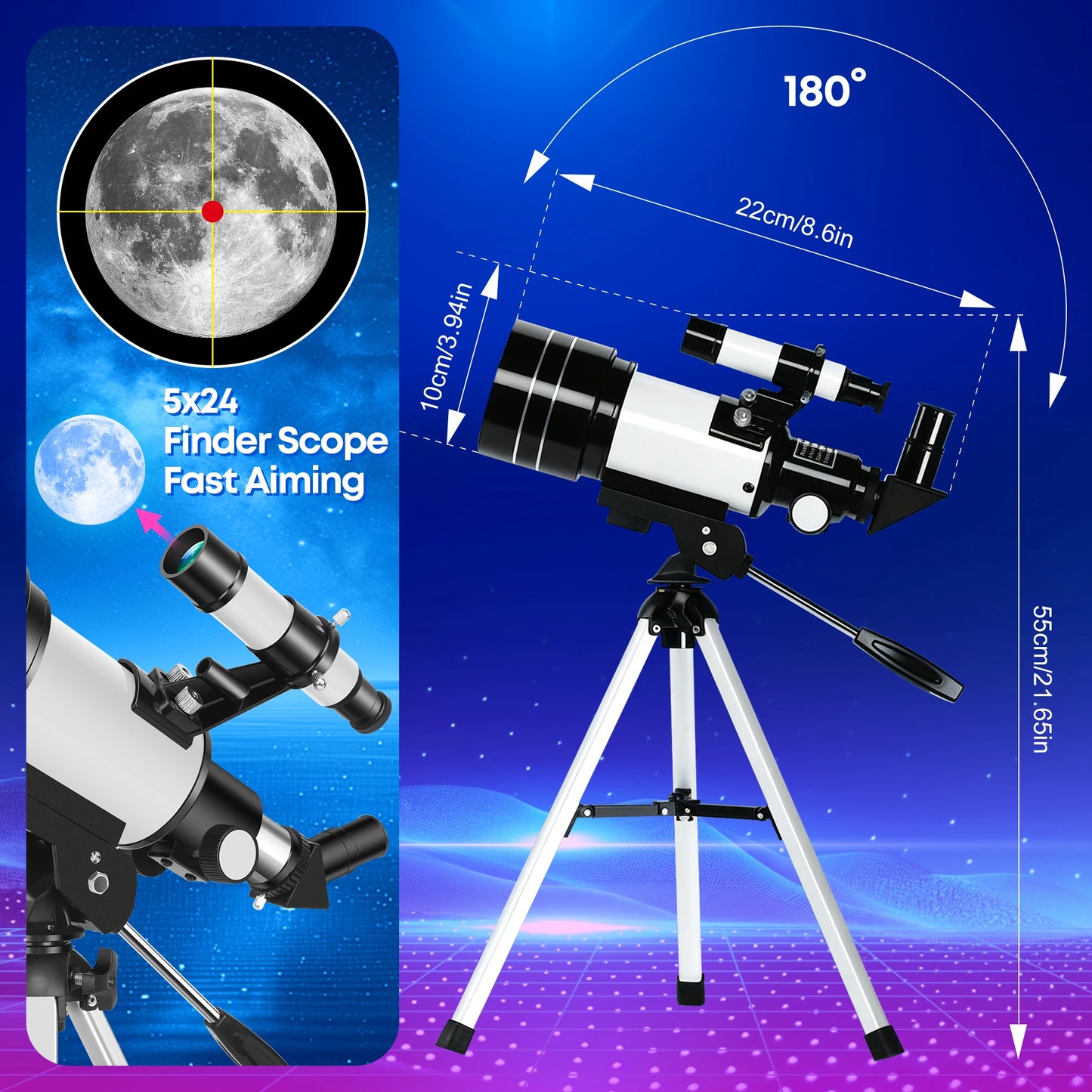 Astronomical Monocular Telescope For Beginners Outdoor Observation Gift
