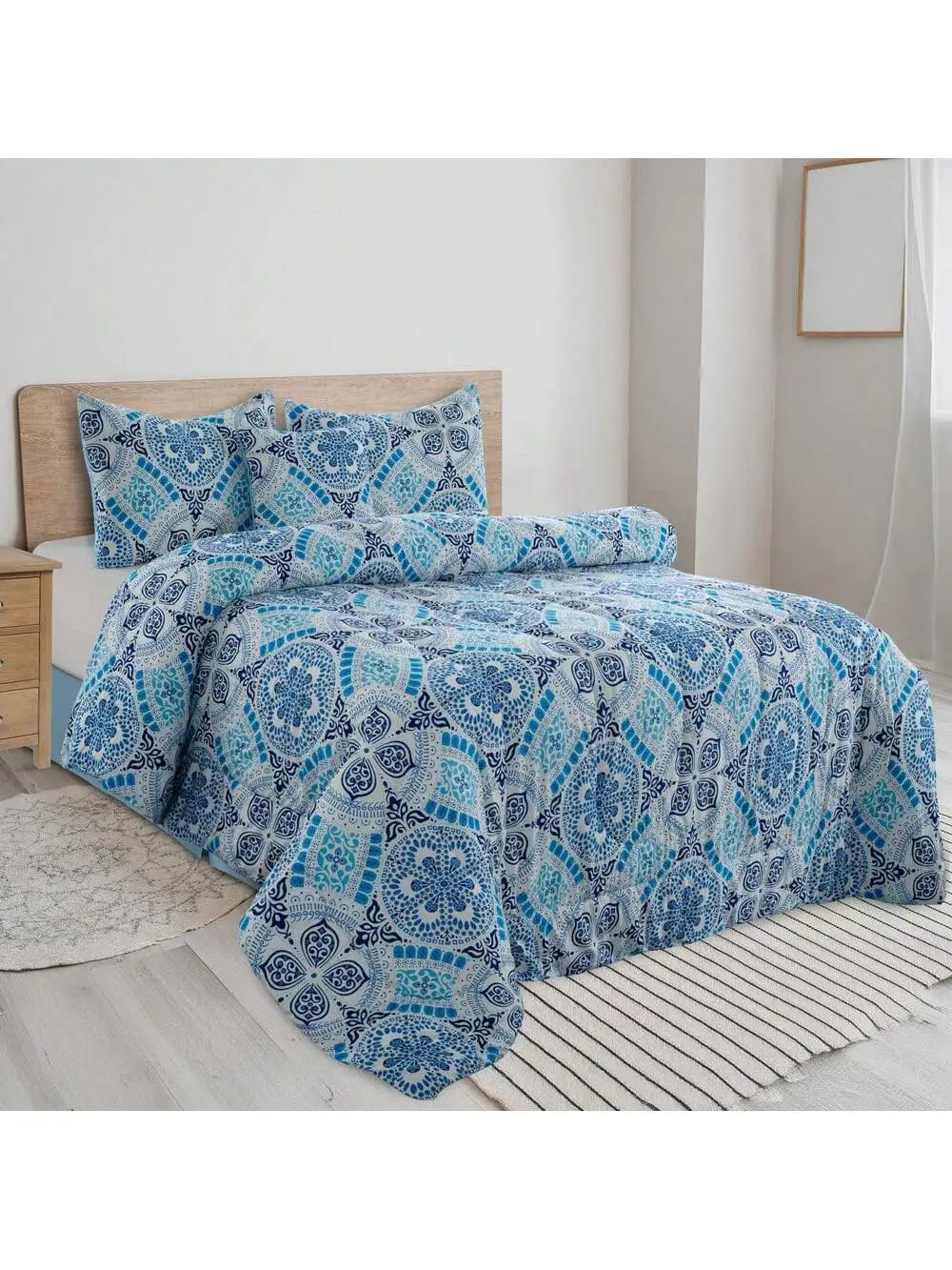 LDC Lux Decor Collection Reversible 5 Piece Comforter Set Bedding