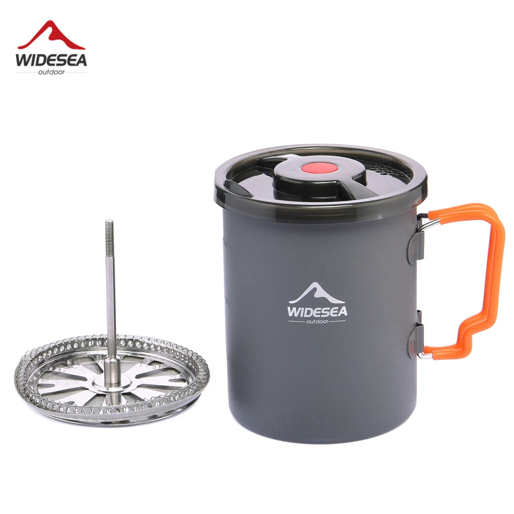 Widesea Camping Coffee Pot With French Press Mug For Hiking