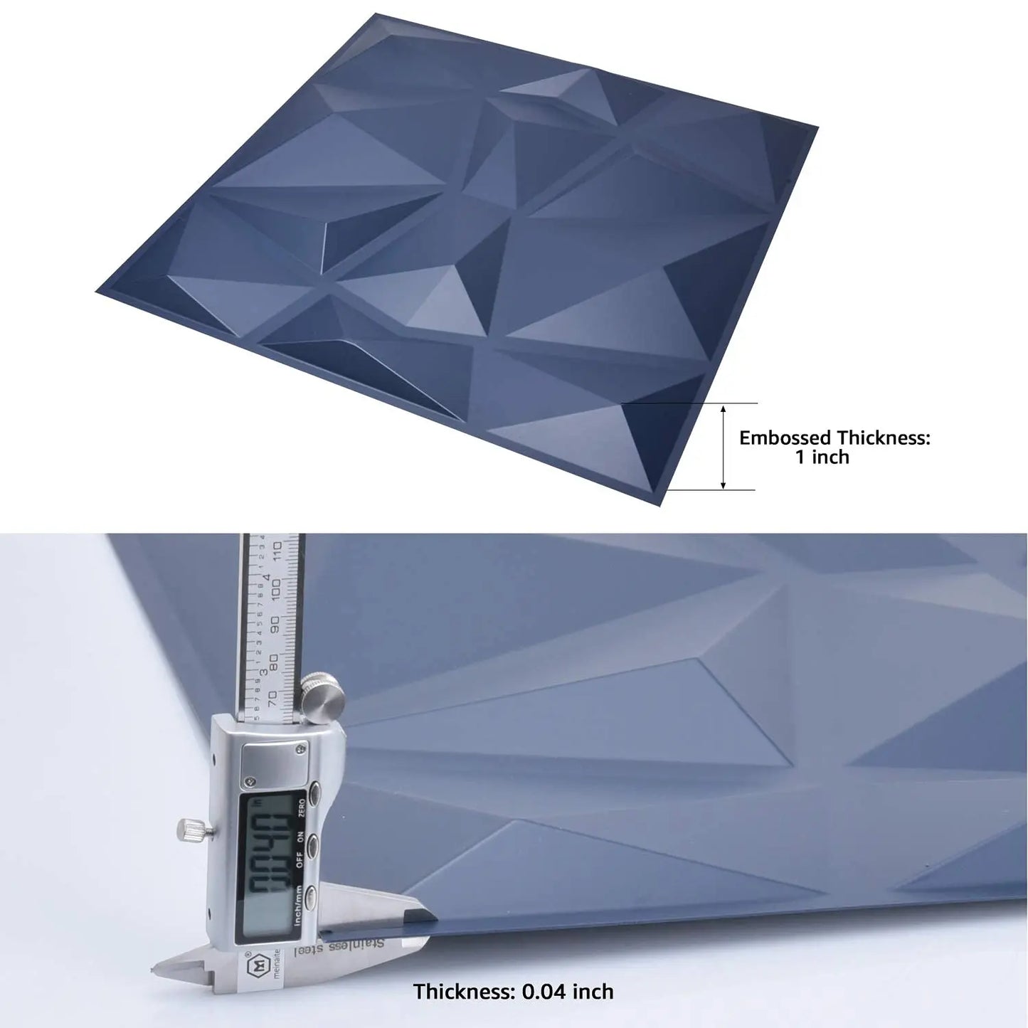 Art3d 3D PVC Wall Panels Diamond Design Pack of 12 Tiles