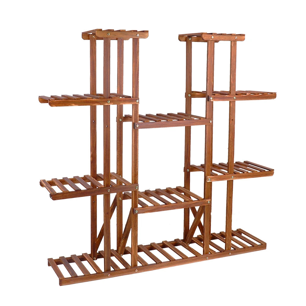 BINGOPAW Multi Tier Plant Stand Wood Flower Rack Holder