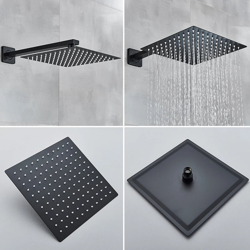 Rozin Wall Mounted Rainfall Shower System With Concealed Mixer Tap