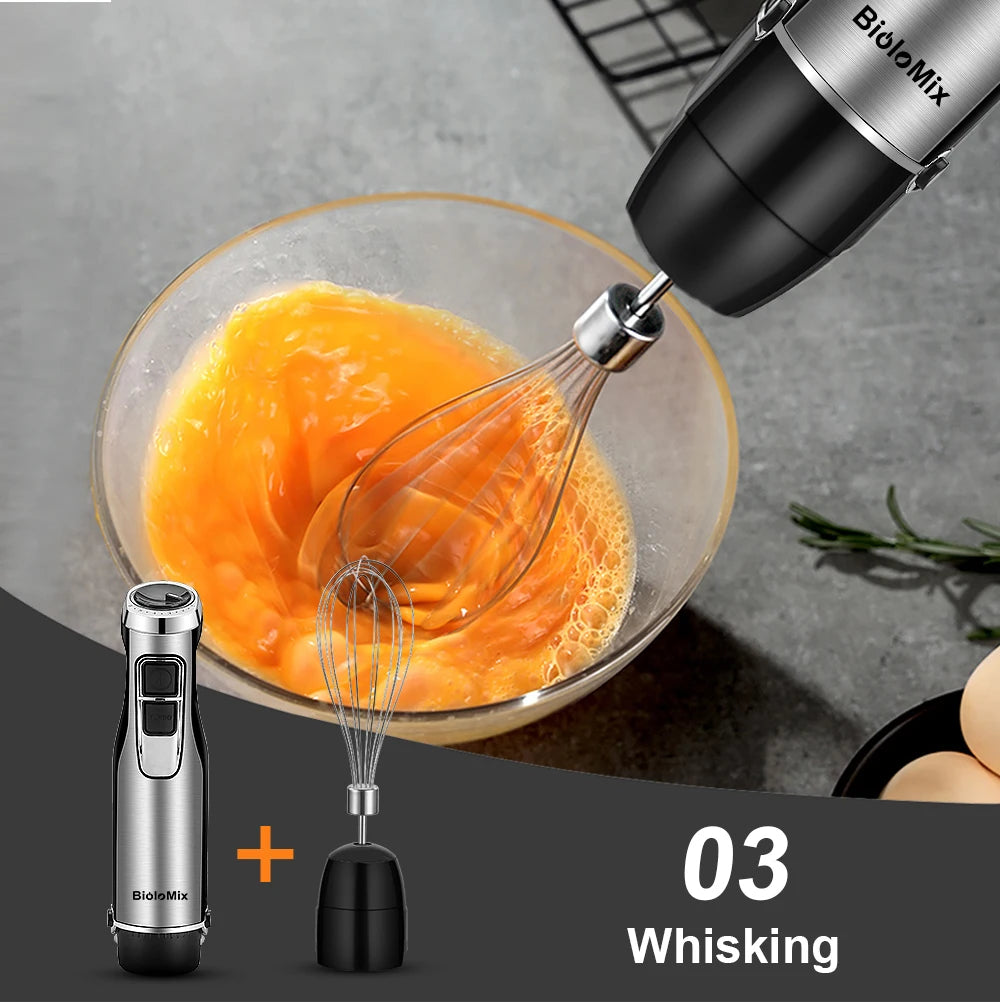 Biolomix 1200W 4 In 1 Immersion Hand Blender With Chopper Cup