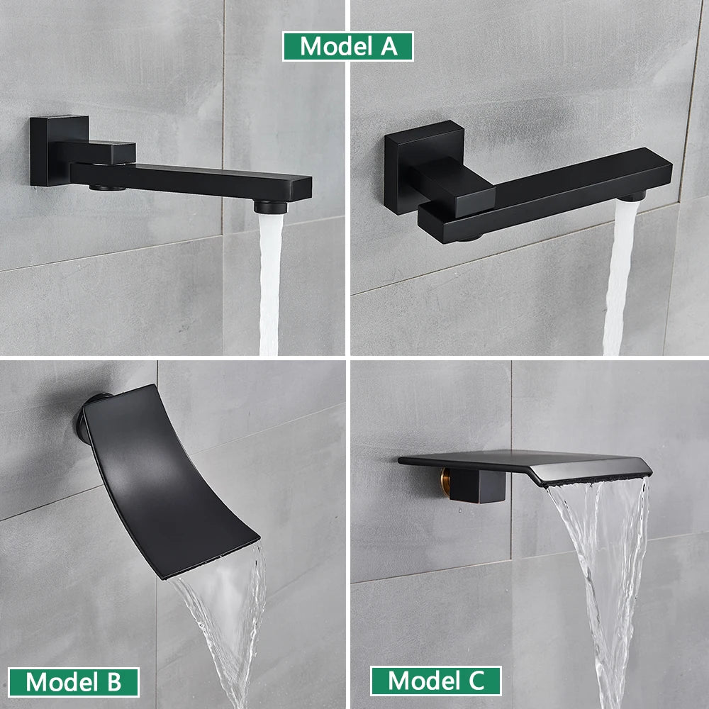 Rozin Wall Mounted Rainfall Shower System With Concealed Mixer Tap