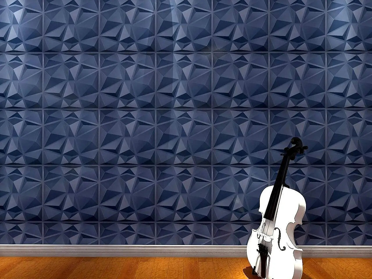 Art3d 3D PVC Wall Panels Diamond Design Pack of 12 Tiles