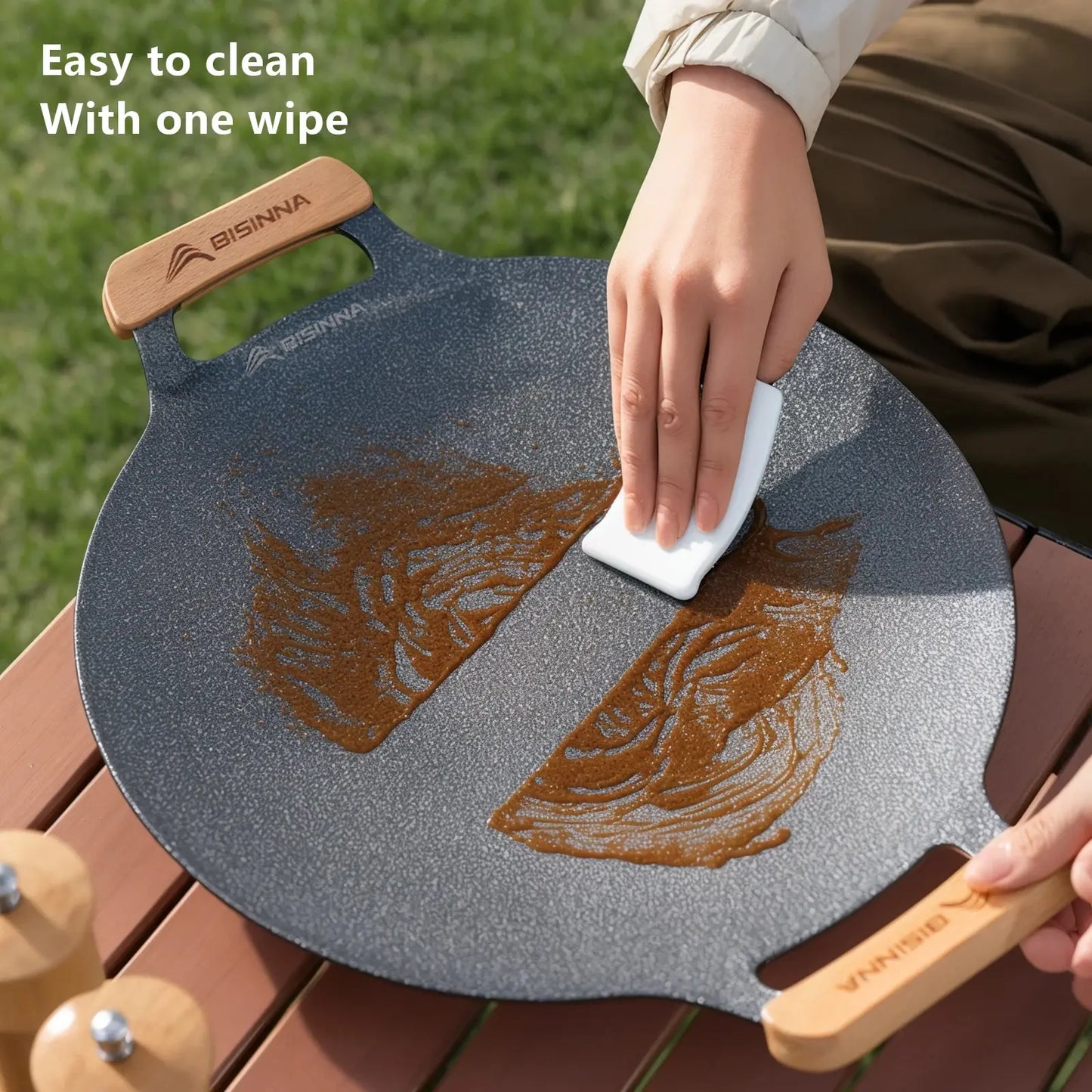 Bisinna Outdoor BBQ Grill Pan Nonstick Stovetop Tray