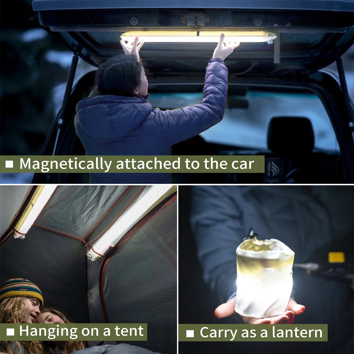 Rechargeable Portable Camping Lantern 2000mAh Waterproof