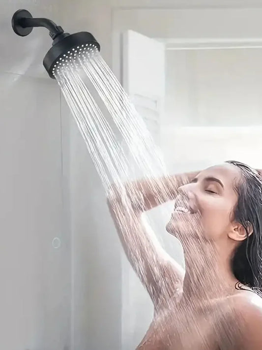High Pressure Shower Head Universal Fit Spray Stainless Steel ABS