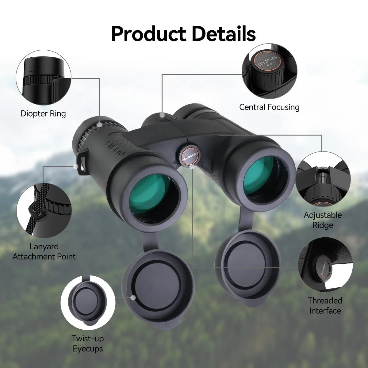 Svbony SV202 Upgraded ED Binoculars Waterproof Fogproof